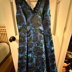 Adrianna Papell Vibrant Blue and Black Dress